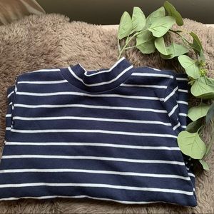 Striped turtlneck top